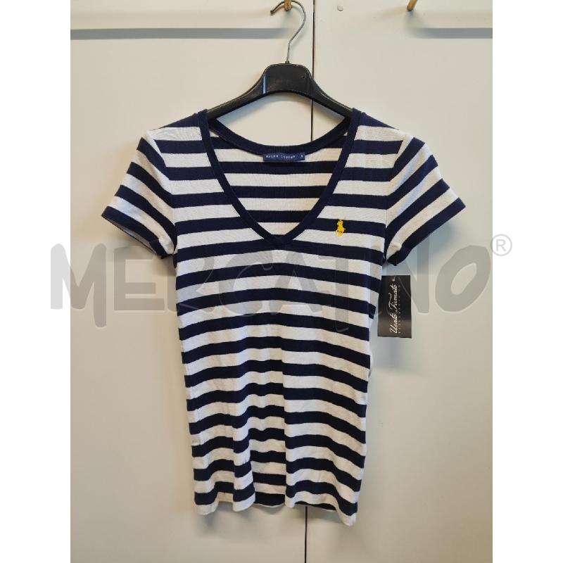 MAGLIETTA DONNA RALPH LAUREN RIGHE BLU TG.S | Mercatino dell'Usato Vinci - fraz. sovigliana 1