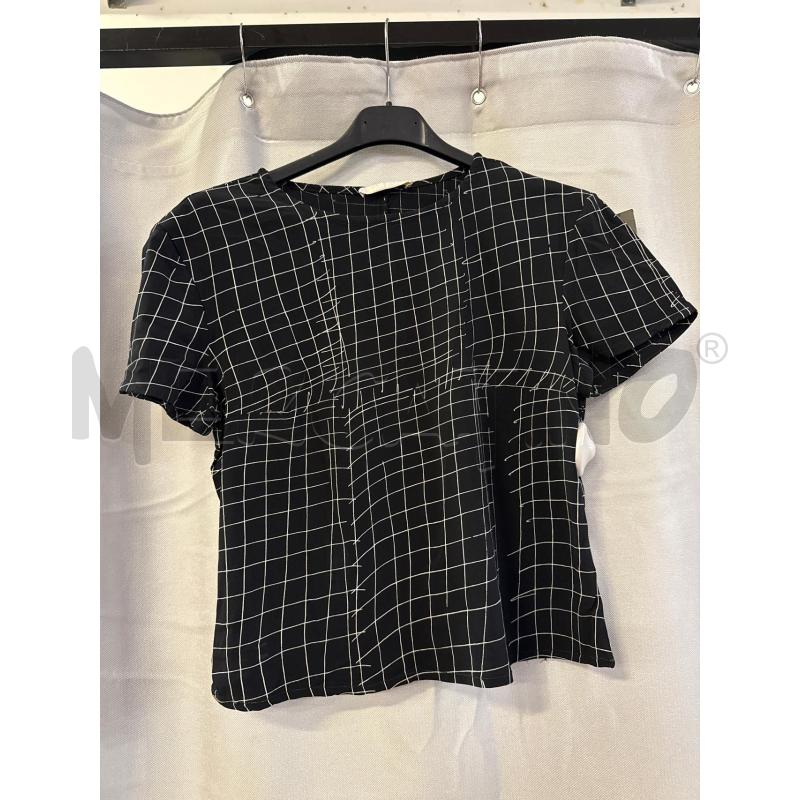 MAGLIETTA DONNA SEVENTY NERA QUADRETTINI PANNA TG.46 | Mercatino dell'Usato Vinci - fraz. sovigliana 1