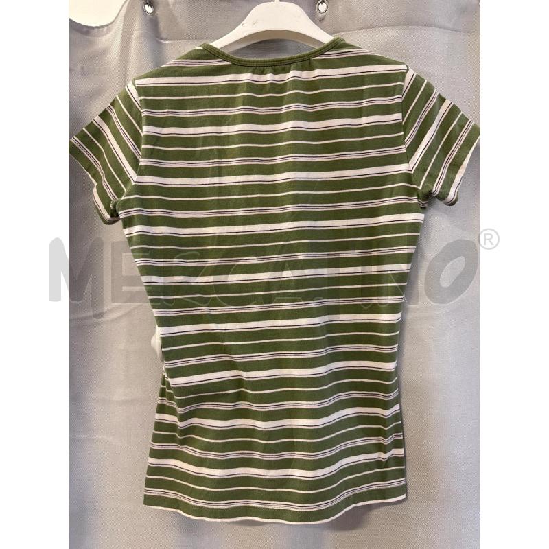 MAGLIETTA DONNA TOMMY HILFIGER RIGHE VERDE TG.S | Mercatino dell'Usato Vinci - fraz. sovigliana 2