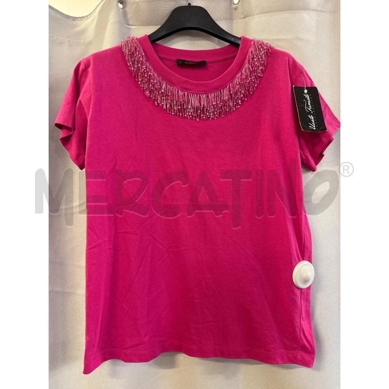MAGLIETTA DONNA TWIN SET ACTITUDE ROSA SCOLLO PIETRINE TG.XS | Mercatino dell'Usato Vinci - fraz. sovigliana 1
