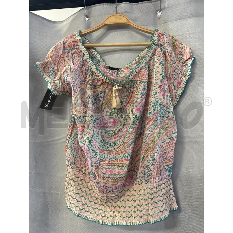 MAGLIETTA DONNA TWIN SET FANTASIA ROSA VERDE  | Mercatino dell'Usato Vinci - fraz. sovigliana 1