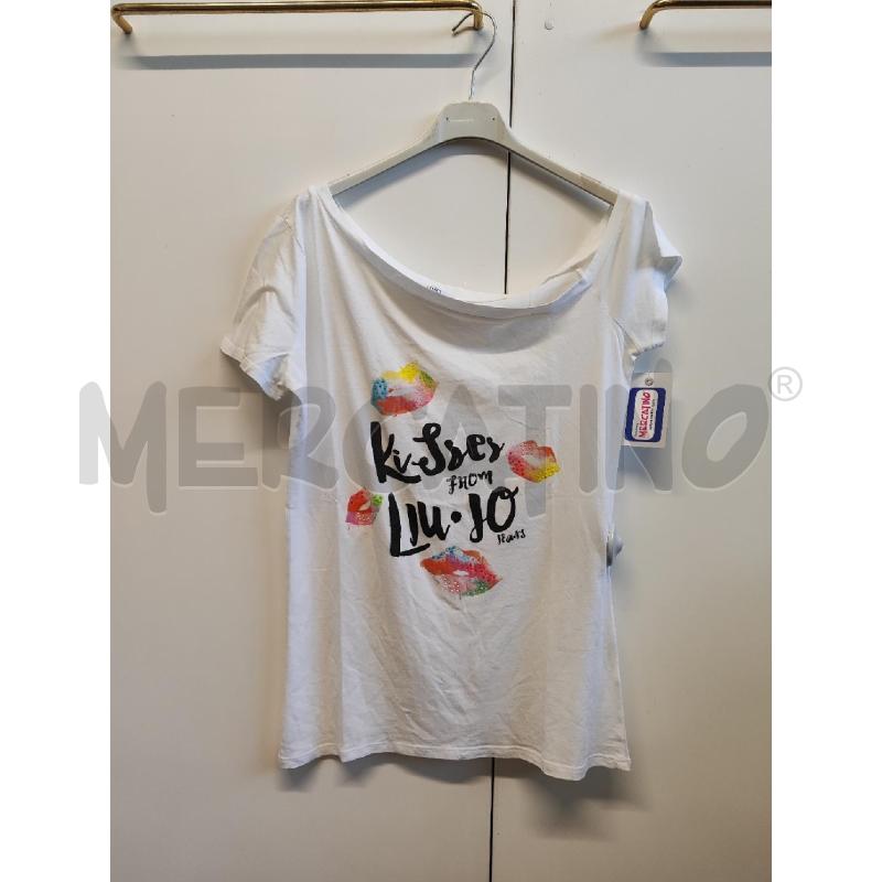 MAGLIETTA DONNA # LIU JO BIANCA BOCCHE STRASS  | Mercatino dell'Usato Vinci - fraz. sovigliana 1