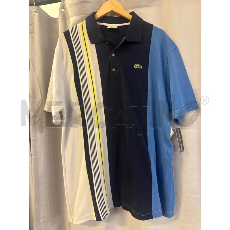 MAGLIETTA UOMO POLO LACOSTE BLU AZZURRA BIANCA TG.7 | Mercatino dell'Usato Vinci - fraz. sovigliana 1