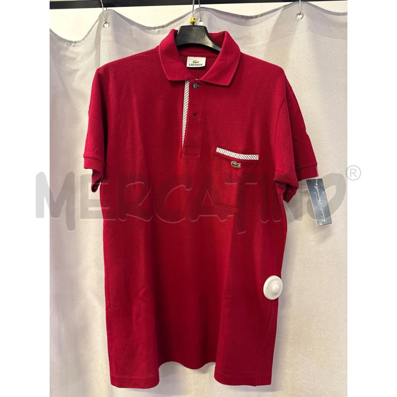MAGLIETTA UOMO POLO LACOSTE BORDEAUX TG.2 | Mercatino dell'Usato Vinci - fraz. sovigliana 1