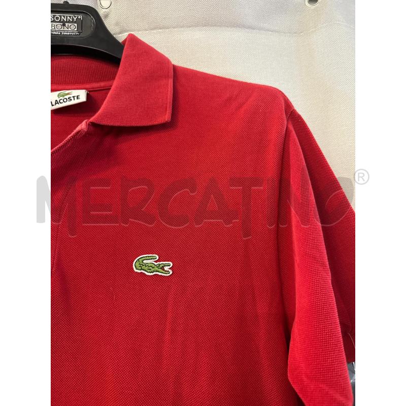 MAGLIETTA UOMO POLO LACOSTE ROSSA TG.3 | Mercatino dell'Usato Vinci - fraz. sovigliana 2