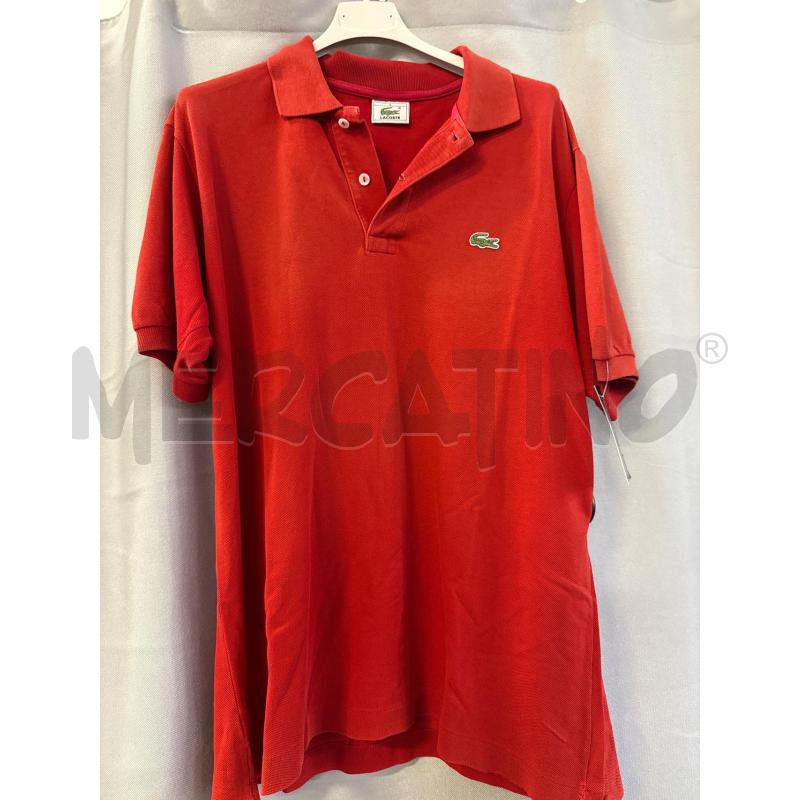 MAGLIETTA UOMO POLO LACOSTE ROSSA TG.5 | Mercatino dell'Usato Vinci - fraz. sovigliana 1