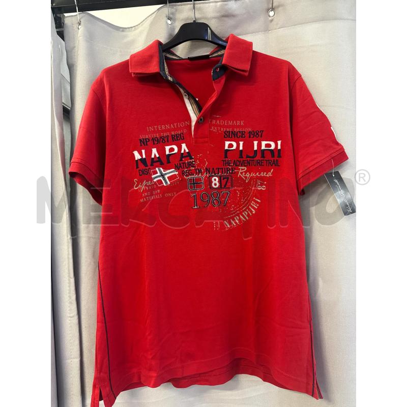 MAGLIETTA UOMO POLO ROSSA NAPAPIJRI TG.XL | Mercatino dell'Usato Vinci - fraz. sovigliana 1