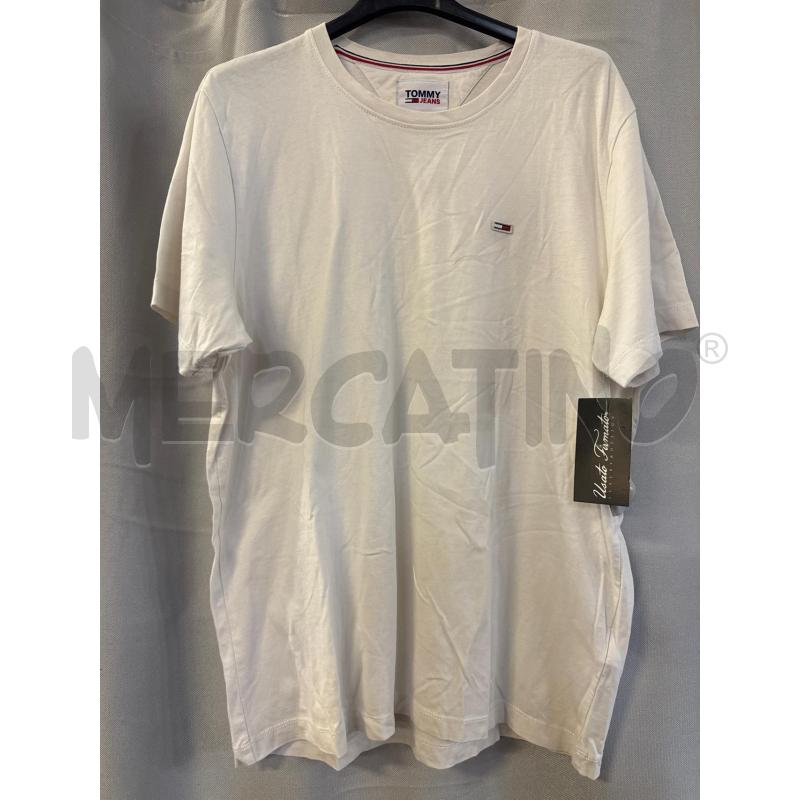 MAGLIETTA UOMO TOMMY JEANS BIANCA TG.M | Mercatino dell'Usato Vinci - fraz. sovigliana 1