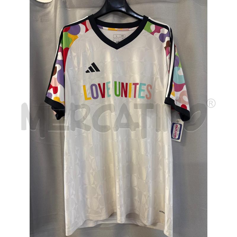 MAGLIETTA UOMO # ADIDAS BIANCA APALLE COLORATE TG.L | Mercatino dell'Usato Vinci - fraz. sovigliana 1