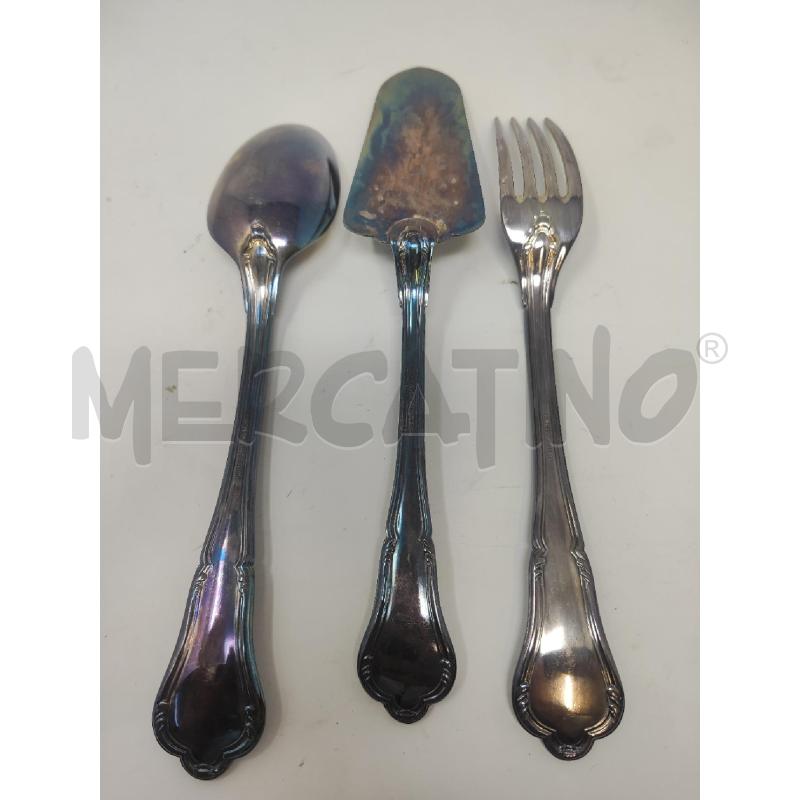 MESTOLA + CUCCHIAIONE + FORCHETTONE SAMBONET 18/90 | Mercatino dell'Usato Vinci - fraz. sovigliana 2