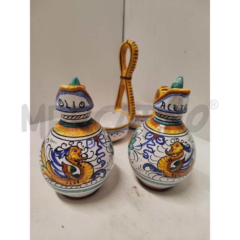 OLIO ACETO CERAMICA DERUTA DECORO DRAGHI | Mercatino dell'Usato Vinci - fraz. sovigliana 2