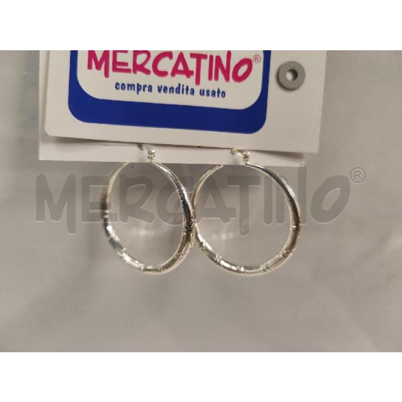 ORECCHINI CERCHIO ARGENTATI TIPO BAMBU | Mercatino dell'Usato Vinci - fraz. sovigliana 1