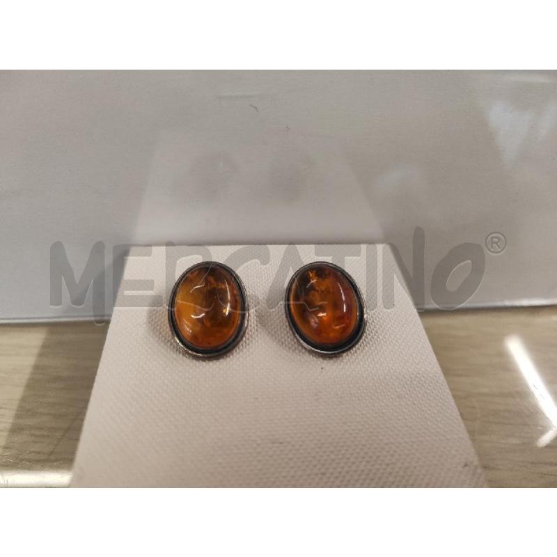 ORECCHINI CLIPS OVALI PIETRA AMBRATA | Mercatino dell'Usato Vinci - fraz. sovigliana 1
