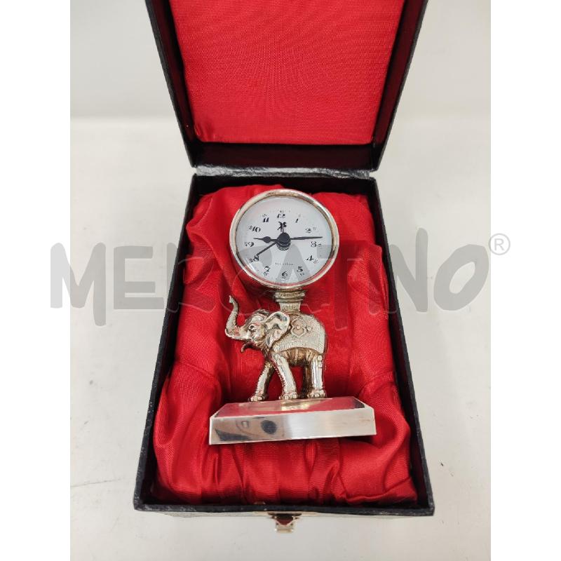OROLOGIO DA TAVOLO MASTER LINE CON ELEFANTINO ARGENTATO | Mercatino dell'Usato Vinci - fraz. sovigliana 1