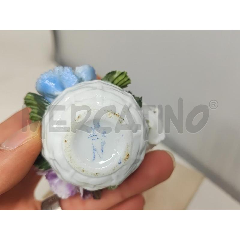 PANIERINO FIORI CERAMICA CAPODIMONTE  | Mercatino dell'Usato Vinci - fraz. sovigliana 2
