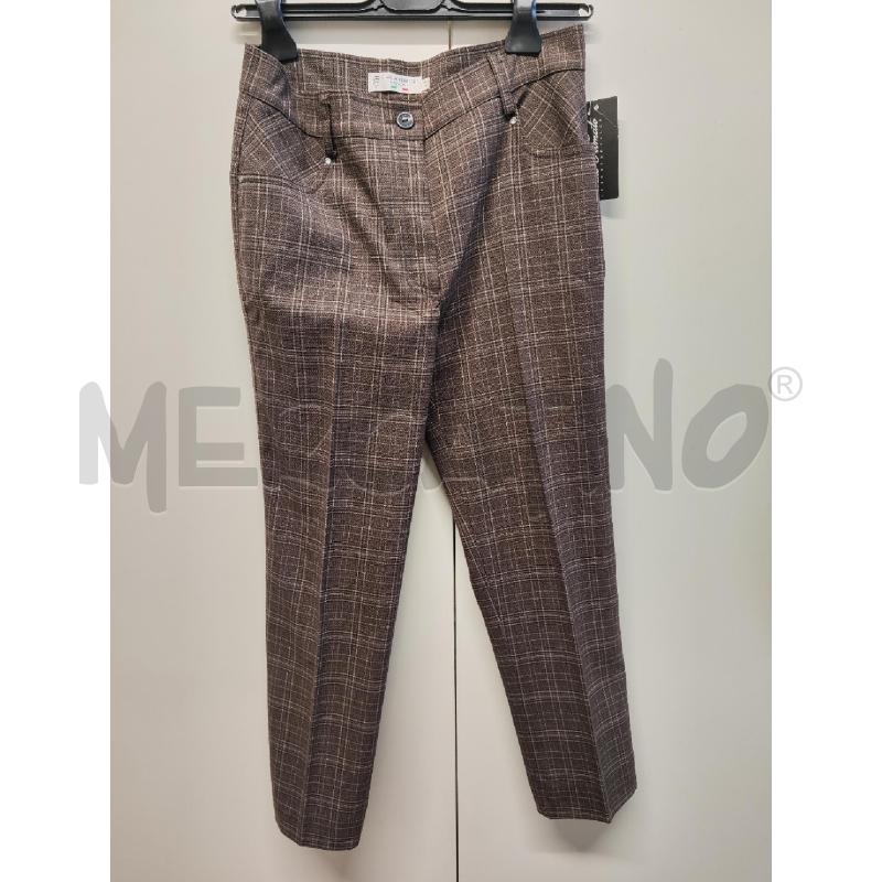 PANTALONE DONNA CARLA FERRONI MARRONI QUADRETTI TG.42 | Mercatino dell'Usato Vinci - fraz. sovigliana 1
