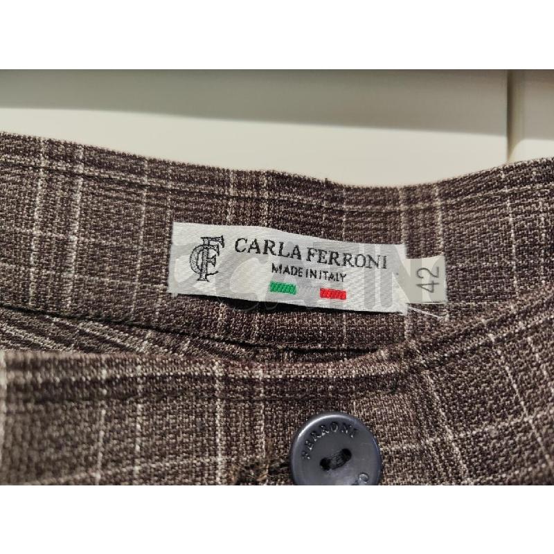 PANTALONE DONNA CARLA FERRONI MARRONI QUADRETTI TG.42 | Mercatino dell'Usato Vinci - fraz. sovigliana 2