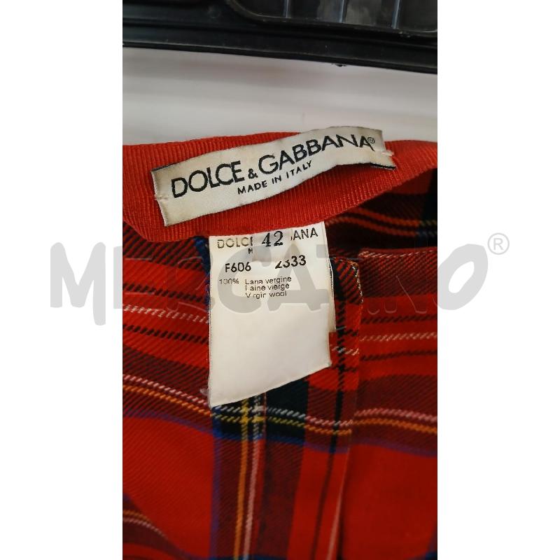 PANTALONE DONNA DOLCE & GABBANA ROSSI QUADRI TG.42 | Mercatino dell'Usato Vinci - fraz. sovigliana 2