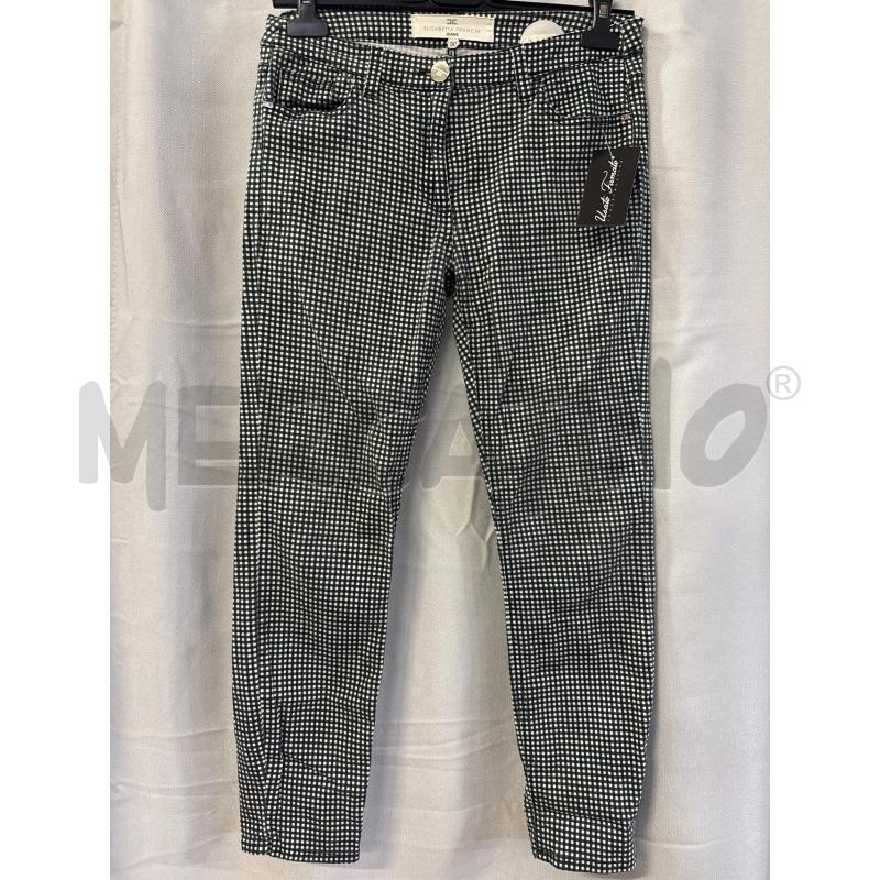 PANTALONE DONNA ELISABETTA FRANCHI QUADRETTINI NERI TG.30 | Mercatino dell'Usato Vinci - fraz. sovigliana 1