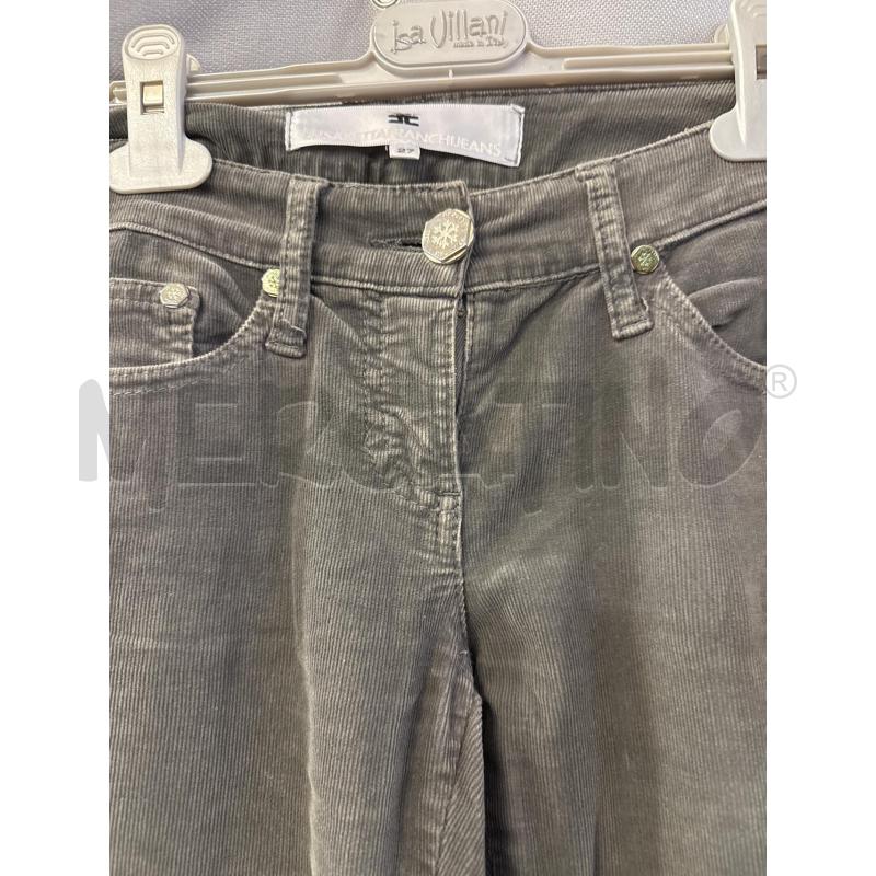 PANTALONE DONNA ELISABETTA FRANCHI VELLUTO GRIGI TG.27 | Mercatino dell'Usato Vinci - fraz. sovigliana 2