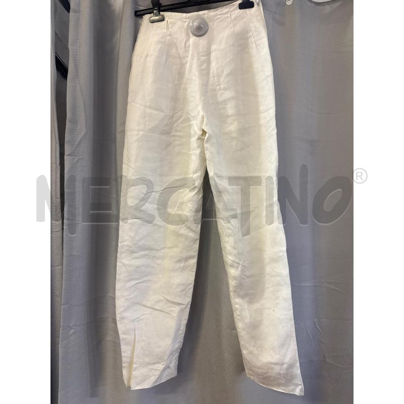 PANTALONE DONNA GHERARDINI TG.4O BIANCHI 100%LINO | Mercatino dell'Usato Vinci - fraz. sovigliana 2