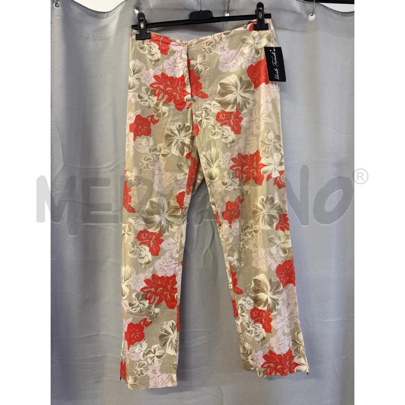 PANTALONE DONNA SPORTMAX CREMA FIORI ARANCIO TG.42 | Mercatino dell'Usato Vinci - fraz. sovigliana 1