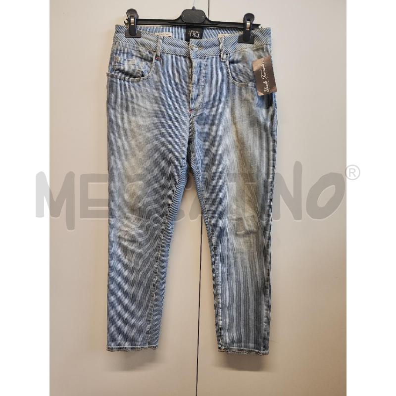 PANTALONE DONNA TWIN SET AZZURRI RIGHE BIANCHE TG.28 | Mercatino dell'Usato Vinci - fraz. sovigliana 1