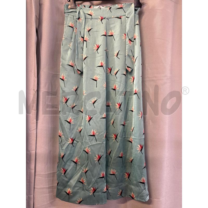 PANTALONE DONNA # ANONIME TG.38 VERDI FIORI ROSA NUOVI | Mercatino dell'Usato Vinci - fraz. sovigliana 1