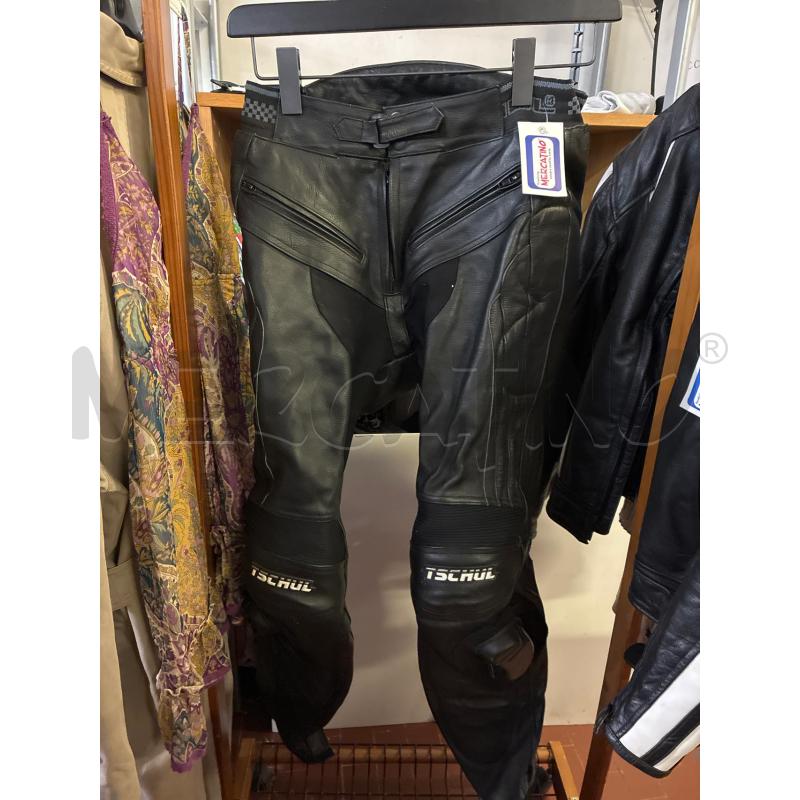 PANTALONE UOMO MOTO TSCHUL PELLE NERI TG.48 | Mercatino dell'Usato Vinci - fraz. sovigliana 1