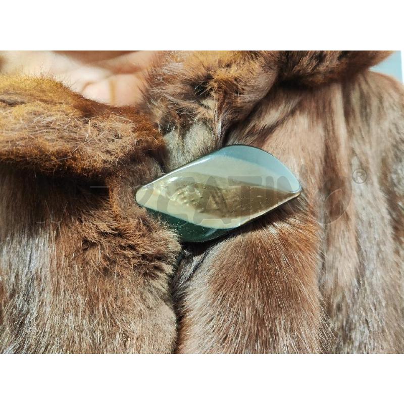 PELLICCIA CAPPOTTO A B MARRONE BOTTONE COLLO | Mercatino dell'Usato Vinci - fraz. sovigliana 2