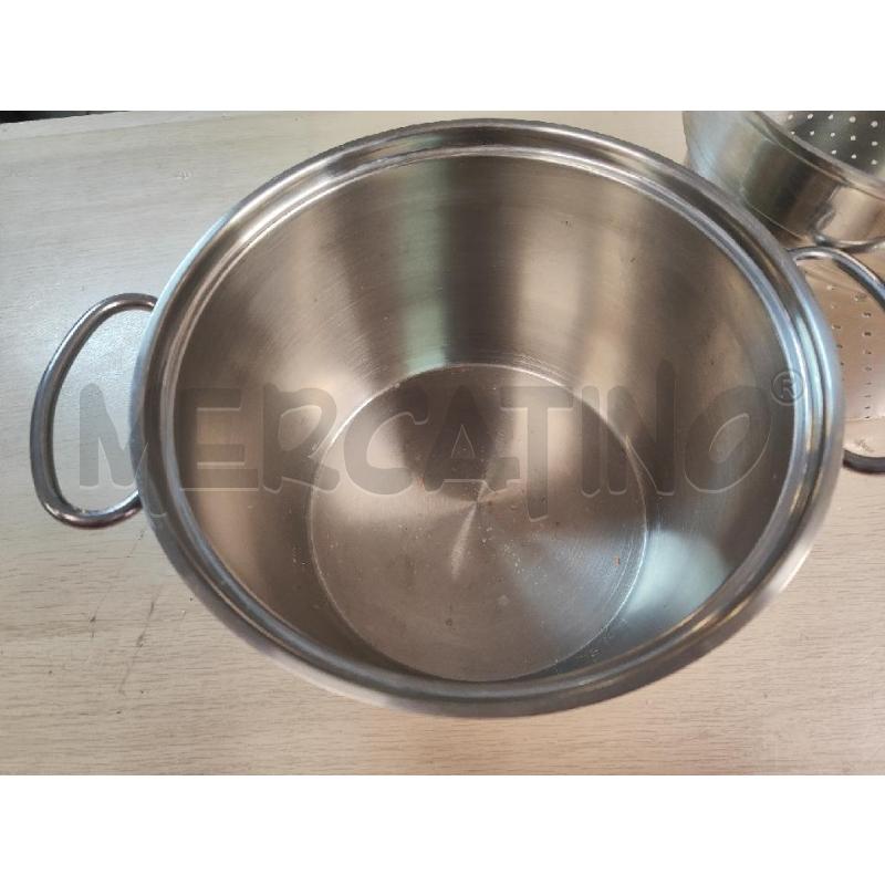 PENTOLA PASTAIOLA SAF + COPERCHIO  ACCIAIO  | Mercatino dell'Usato Vinci - fraz. sovigliana 3