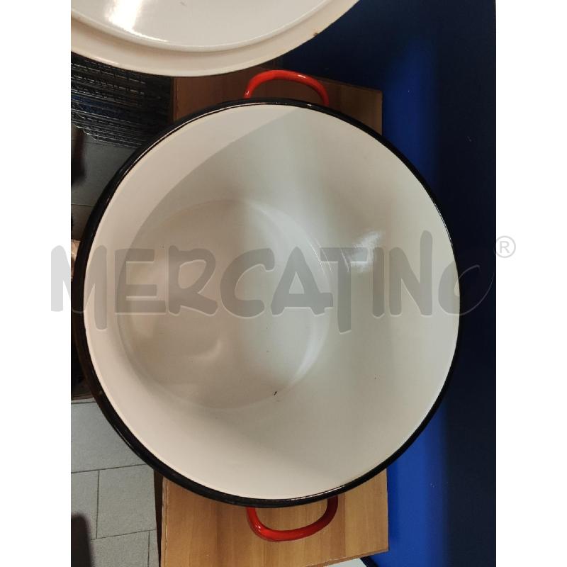 PENTOLONE SMALTYATO ROSSO + COPERCHIO | Mercatino dell'Usato Vinci - fraz. sovigliana 2