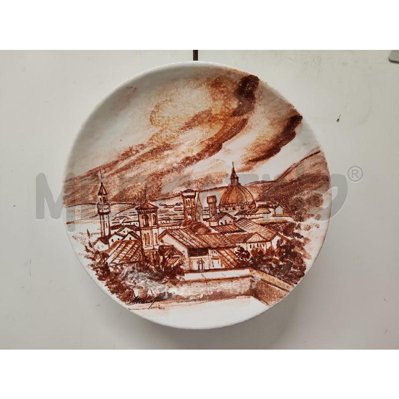 PIATTO CERAMICA CUPOLA FIRENZE ARANCIO  | Mercatino dell'Usato Vinci - fraz. sovigliana 1
