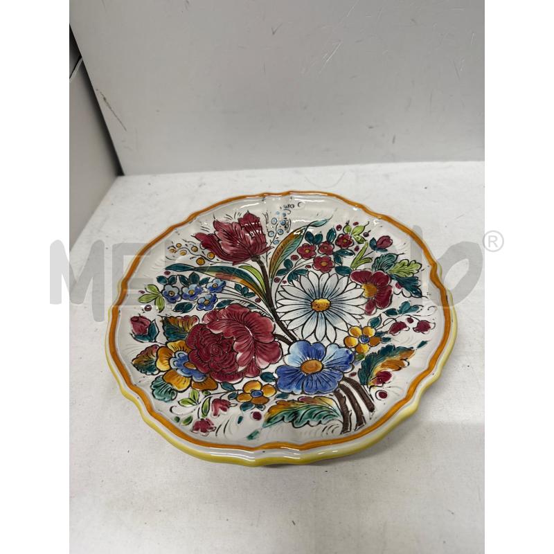 PIATTO CERAMICA DERUTA FIORI INCISI 53/25 | Mercatino dell'Usato Vinci - fraz. sovigliana 2