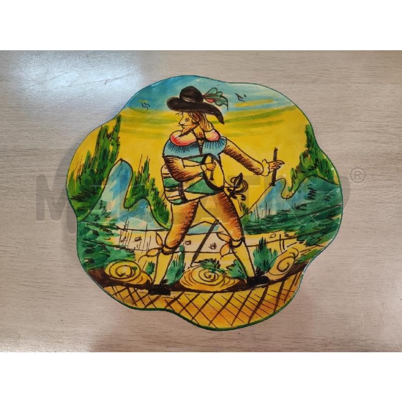 PIATTO CERAMICA SMERLATO UOMO CON CAPPELLO  | Mercatino dell'Usato Vinci - fraz. sovigliana 1