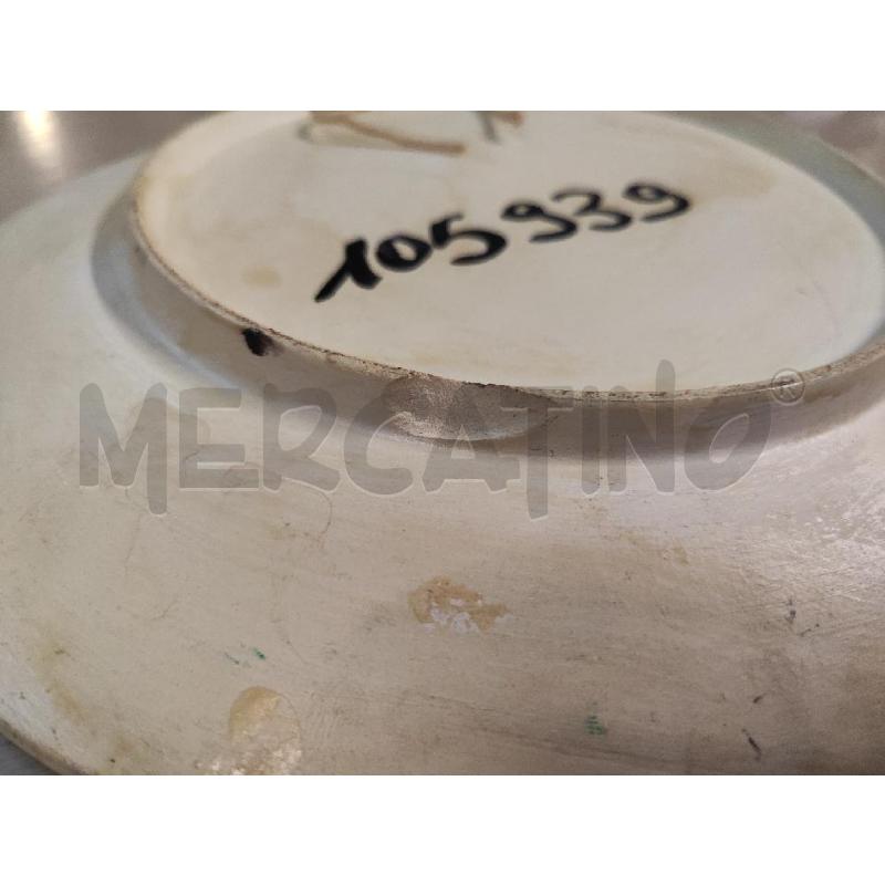 PIATTO CERAMICA SMERLATO UOMO CON CAPPELLO  | Mercatino dell'Usato Vinci - fraz. sovigliana 3