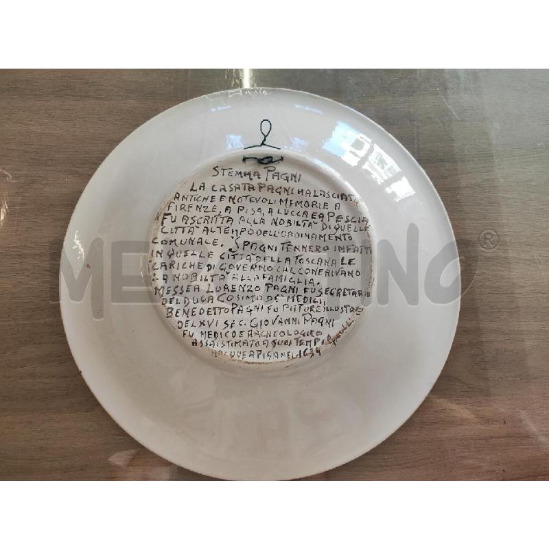 PIATTO CERAMICA STEMMA PAGNI 42CM | Mercatino dell'Usato Vinci - fraz. sovigliana 3