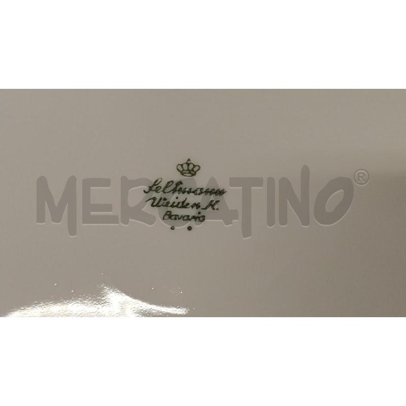 PIATTO + 12 PIATTINI BAVARIA DA DOLCE BORDO ARGENTATO | Mercatino dell'Usato Vinci - fraz. sovigliana 3
