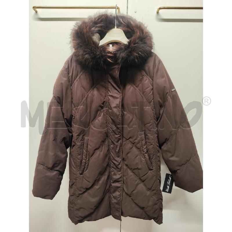 PIUMINO DONNA GEOSPIRIT MARRONE TG.40 CAPPUCCIO CON PELLICCIA | Mercatino dell'Usato Vinci - fraz. sovigliana 1