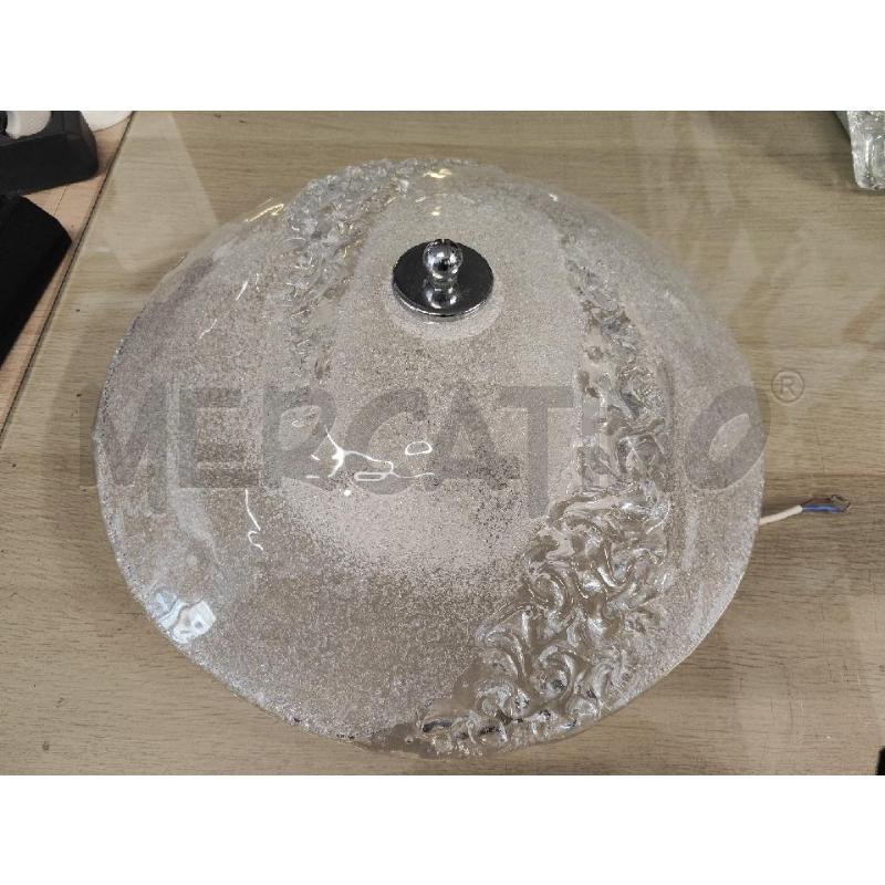 PLAFONIERA 45 CM VETRO CON RILIEVO ONDE | Mercatino dell'Usato Vinci - fraz. sovigliana 1