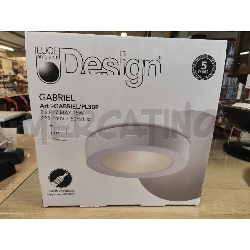 PLAFONIERA DESIGN GABRIEL NUOVA IN SCATOLA  | Mercatino dell'Usato Vinci - fraz. sovigliana 1