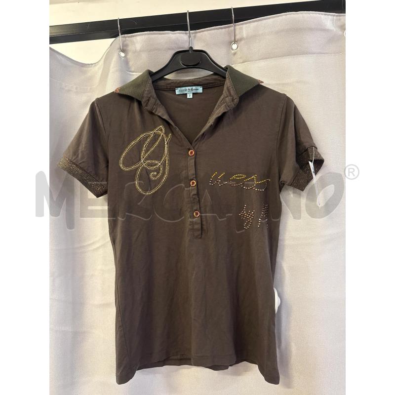 POLO DONNA GUESS MARRONE STRASS TG.2 | Mercatino dell'Usato Vinci - fraz. sovigliana 1