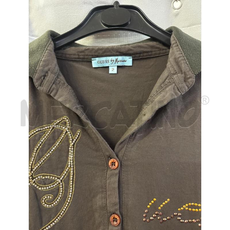 POLO DONNA GUESS MARRONE STRASS TG.2 | Mercatino dell'Usato Vinci - fraz. sovigliana 2