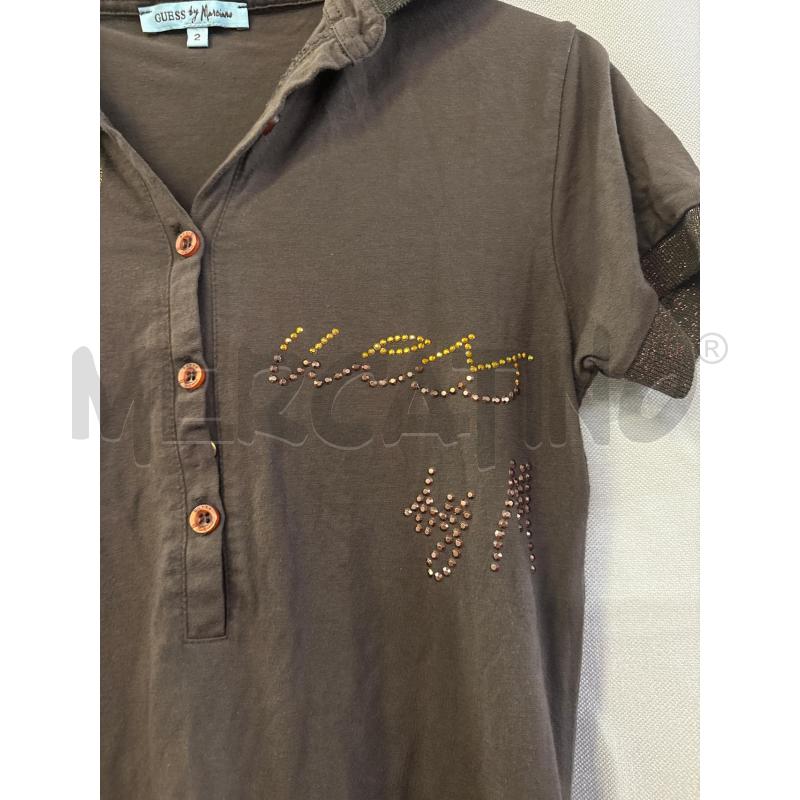 POLO DONNA GUESS MARRONE STRASS TG.2 | Mercatino dell'Usato Vinci - fraz. sovigliana 3