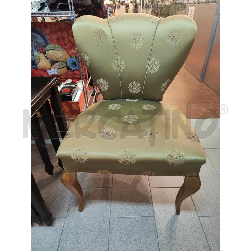 POLTRONCINA DA CAMERA IMBOTTITA VERDE | Mercatino dell'Usato Vinci - fraz. sovigliana 1
