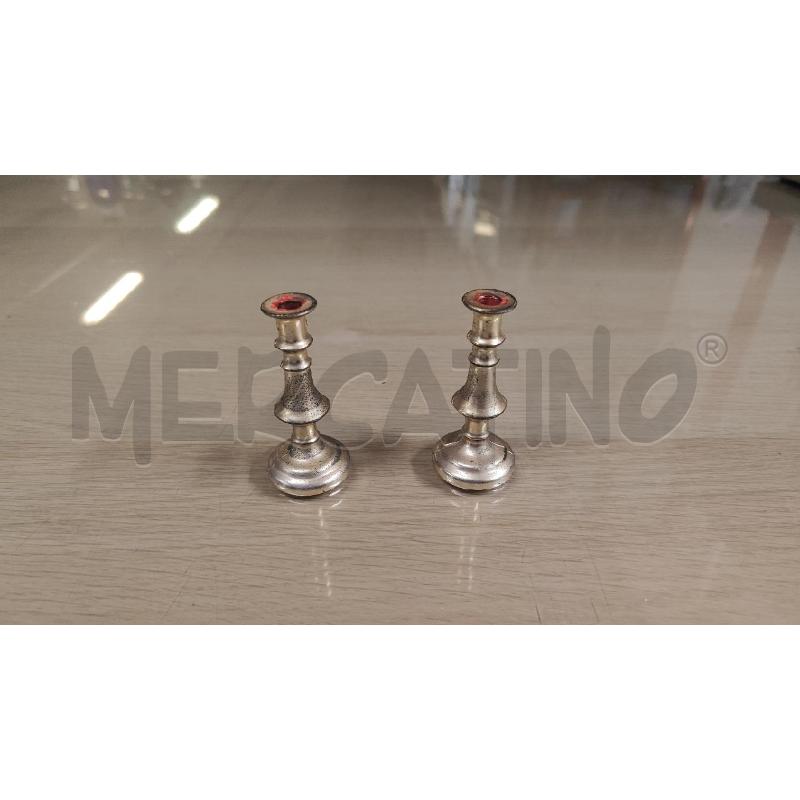 PORTA CANDELA 2 PZ METALLO H.7 MADE IN ENGLAND | Mercatino dell'Usato Vinci - fraz. sovigliana 1