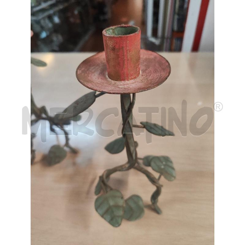 PORTA CANDELA 2 PZ METALLO VERDE BECCUCCI ROSSI | Mercatino dell'Usato Vinci - fraz. sovigliana 3
