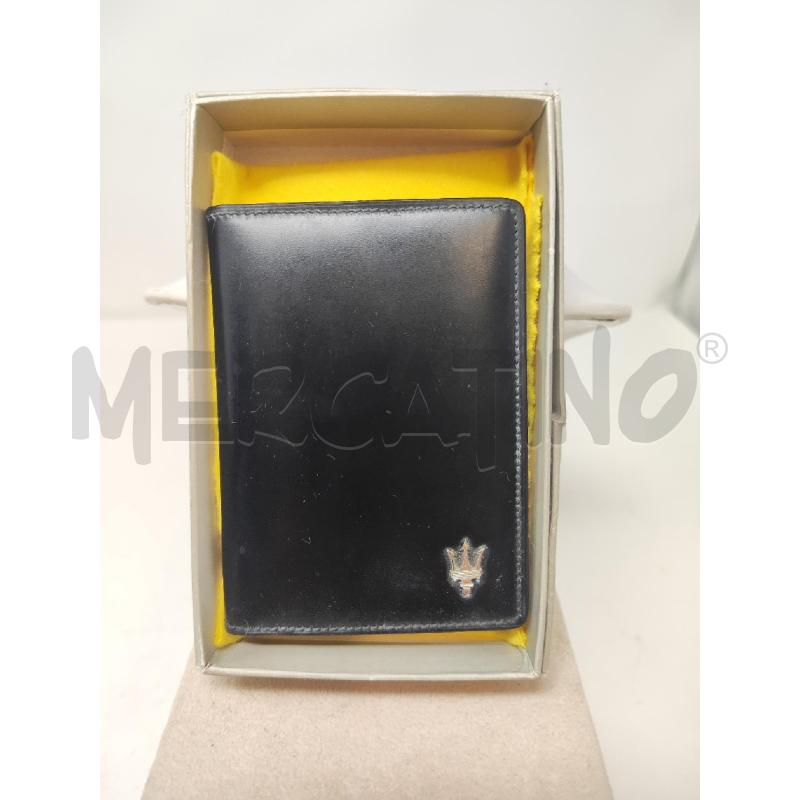 PORTA CARTE MASERATI PELLE NERO NUOVO | Mercatino dell'Usato Vinci - fraz. sovigliana 1
