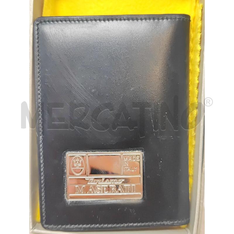 PORTA CARTE MASERATI PELLE NERO NUOVO | Mercatino dell'Usato Vinci - fraz. sovigliana 3