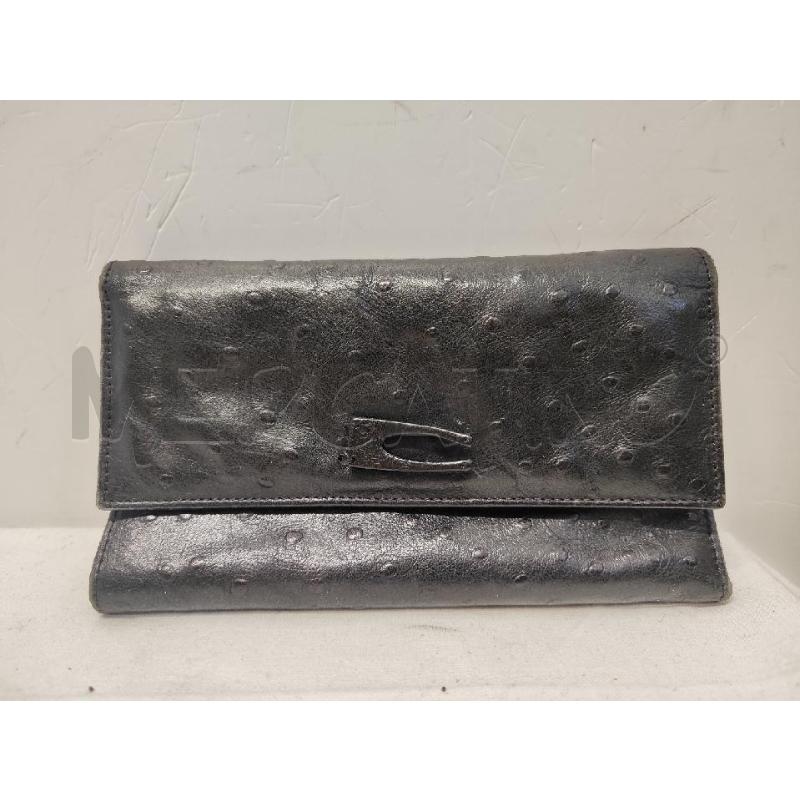 PORTA FOGLIO PELLE COCCINELLE STRUZZO NERO | Mercatino dell'Usato Vinci - fraz. sovigliana 1